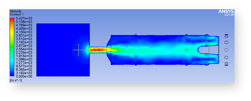 Ресивер и перфорированный цилиндр системы аварийного торможения — Ansys